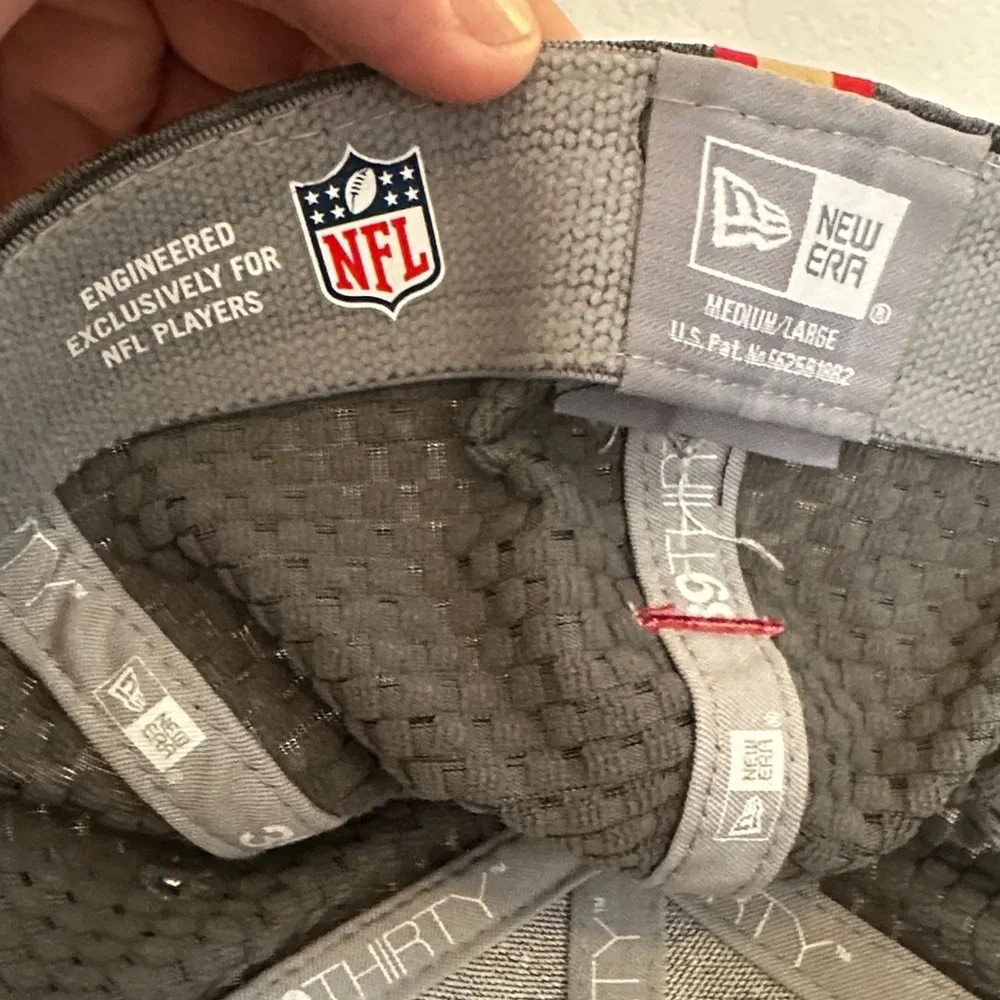 New Era NFL San Francisco 49ers Gray Red‎ Logo Cap Size Medium/Large